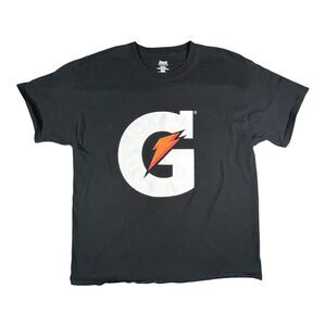 Vintage Y2K Gatorade Logo Hanes Beefy Black T Shirt Size XL